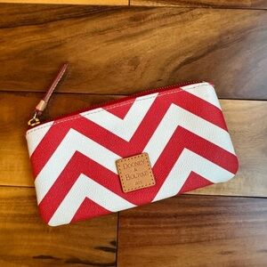 Dooney & Bourke Red White Cosmetic Makeup Bag